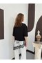 D 3064 Sequined Lace T-Shirt - Black |   D3064 - Black - 6