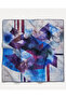 Soft Blue Purple Geometric Scarf - 3