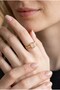 Pink Quartz Gold Color Ring Adjustable Copper (Plated) - 2