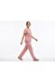 Summer Powder Floral Patterned Short Sleeve Combed Cotton 100% Cotton Pajama Set - 3