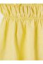 Lcw Vision Yellow Strapless Collar Ruffled 100% Linen Blouse - 8