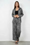 Women's High Waist Leopard Patterned Viscose Anthracite Set - 5