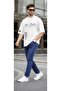 Product Name: Men's Oversize Printed White T-Shirt – the Boston - 2