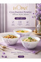 CLQ Purple Floral Serving Bowl 205mm 3pcs - 3