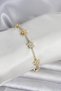 Brass Gold Color Star Model Zircon Stone Women's Bracelet