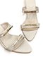 Women's Slippers Heeled Beige Buckle Pointed Evening Dress Shoes New Season F403 - 5