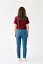 Women's Red Regular Full-Fit Cotton Combed Cotton Crew Neck T-Shirt - 6
