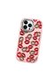 iPhone 12 Pro Max Compatible Case with Camera Protector Pink Silicone Couple Phone Case with Kiss Pattern - 3