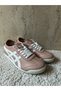 Comfortable Lace-Up Casual Sports Shoes Women's Powder White Sneaker - 8