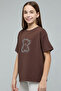 Embellished T-Shirt with Crew Neck and Short Sleeves - 6