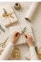 10 Pieces of Gold Polka Dot Wrapping Paper 70X100 cm Gift Wrapping Paper White Background - 3