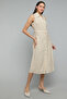 Polka Dots Sleeveless Shirt Dress - 5
