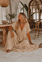 Bohemian Aura Maxi Dress Black White and Beige Color Options - 3