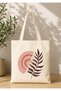 Vintage Boho Patterned Printed Raw Fabric Bag Organic Tote Bag