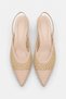 Women's 5 cm Thin Heeled Straw Detailed Stylish Shoes - 4