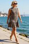 Women's Plus Size Sleeveless Crew Neck Mini Shift Dress Leopard Pattern Camisole Fabric Casual Comfortable - 2