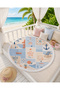 Round Beach Towel with Mediterranean Sea View and Dolce Vita Theme - 5