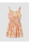 U-Neck Floral Gipeli Mini Dress - 6