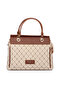 Beige Textile Women's Handbag - S26Y1Twc0720-S7G