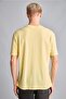 100% Cotton Regular Fit Crew Neck Back Printed Short Sleeve Light Yellow T-Shirt I2344Ax26Sm - 5