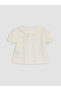 Ecru Embroidered Baby Girl Set - 4