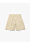 Loose Fit Linen and Viscose Blend Pleated Shorts - 3