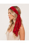 Red Polka Dot Lace Multi-Purpose Bandana Scarf & Neck Scarf |   Adjustable Bohemian Hair Accessory - 3