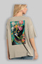 For the Love of Cats 83 Cat Printed Beige Oversize T-Shirt 100% Cotton Unisex Cat Lover Premium Design - 3