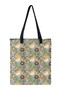 Retro Cat and Book Themed Women's Shoulder Bag - Large Size Oxford Fabric Tote Bag with Zipper 40X - 3