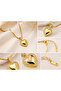 Heart Model Zircon Stone Steel Necklace - 2