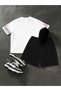 Men's Oversize New York 89 Printed T-Shirt Shorts Set 100% Cotton Streetwear - 4