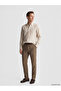 Southblue Brown Regular Fit 100% Linen Men's Trousers