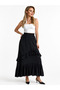 Women's Ruffled Long Cotton Lined Skirt - 2