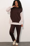 Women's Striped Woven Two-Piece Set - Brown 1120 - 3