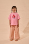 Strawberry Print Oversize Cotton T-Shirt Pink - 4