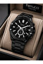 Men's Wristwatch Steel Band Black Color Functional Premium Design with Calendar Gift Boxed - 2