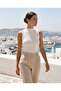 Summer Half Turtleneck Ribbed Knitwear Blouse - 2