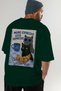 For the Love of Cats 111 Cat Printed Green Oversize T-Shirt 100% Cotton Unisex Cat Lover Premium Design - 7