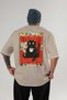 For the Love of Cats 24 Cats Printed Beige Oversize T-Shirt 100% Cotton Unisex Cat Lover Premium Design - 2