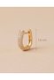 Lustera Minimal Inlaid Zircon Stone Ring Steel Xuping Earrings - 4