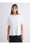 Esvab • Modern & Distinctive Zero Roba Collar Embroidered Women's T-Shirt