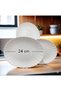 3 Pieces 24 cm Boneluz Kayık Plate Salad Presentation Plate