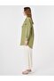 Embroidered Appliqué Modal Tunic with Cover Pockets in Matcha Green - 4
