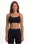 Women's Seamless Sports Bra with Pads, Gathering Effect, Thin Straps, Bustier