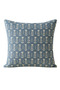 Blue Floral Patterned Cotton Throw Pillow with Filling – Decorative Living Room and Sitting Room Cushion