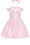 Girl's Evening Dress Floral Embroidery Collared Balloon Skirt Dress and Headband Set - Birthday, Party, Wedding, Graduation (3, 4, 5, 6, 7 Years) 36281Pr - 2