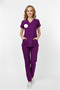 Unisex Purple Soft Lycra Maternity Newborn Scrubs Uniform Set with Emblem, Compliant with New Regulations - 2