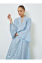 Light Blue Sequined Embroidery Jalabiya with Bell Sleeves - 2