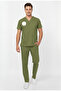 Unisex Grass Green New Regulation Compliant Embroidered Pharmacist Scrubs Uniform Set Grasshopper - 3