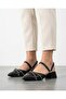 Women's Black Thick Heel Comfortable Fit Heeled Ballerina Shoes - 3